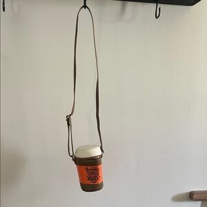 Pumpkin Spice Latte Brown and Orange Crossbody Bag